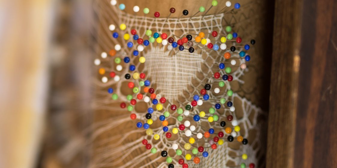 Bobbin lace in progress_Craft Market in Seurasaari 2019
Photographer: Robert Sjöblom Bobbin lace in progress_Craft Market in Seurasaari 2019
