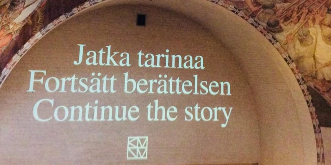 Kansallismuseon kattofresko. Kansallismuseon kattofresko.
