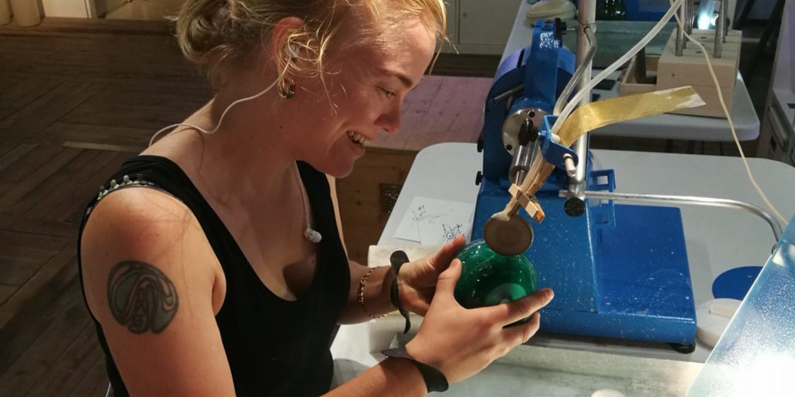 Lasismi glass studio Riihimaki 4 9 2019 glass artist Henriikka Pollanen photo Hanna Mamia Walther Lasismi glass studio Riihimaki 4 9 2019 glass artist Henriikka Pollanen photo Hanna Mamia Walther